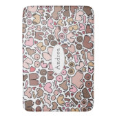 Leuk humor neutraal borstpatroon badmat (Voorkant Verticaal)