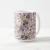 Leuk humor neutraal borstpatroon koffiemok (Voorkant rechts)