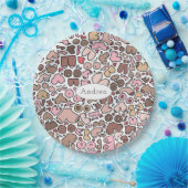 Leuk humor neutraal borstpatroon papieren bordje (Feest)