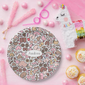 Leuk humor neutraal borstpatroon papieren bordje (Feest)