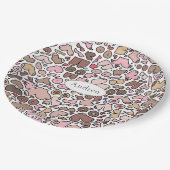 Leuk humor neutraal borstpatroon papieren bordje (Gekanteld)