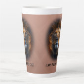 Leuk "I Love My Cat" Lion Latte Mok Roos Gold (Voorkant)