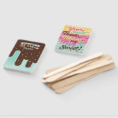 Leuk Ice Cream Blauwgroen Popsicle Treat Verjaarda Handwaaier (Niet-gemonteerd)