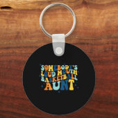 Leuk iemand's luide mond basketbal tante groovy sleutelhanger (Voorkant)