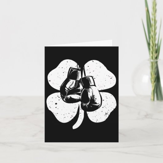 Leuk Iers Boksen Shamrocks Kostuum St Patrick's Da Kaart (Voorkant)