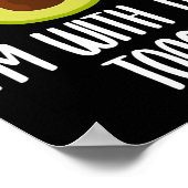 Leuk ik ben met de Toast Avocado Halloween Couples Poster (Hoek)