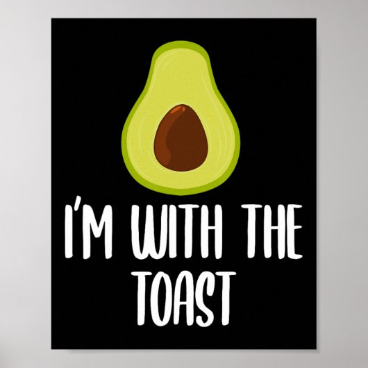 Leuk ik ben met de Toast Avocado Halloween Couples Poster (Voorkant)