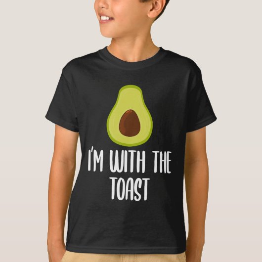 Leuk ik ben met de Toast Avocado Halloween Couples T-shirt (Voorkant)