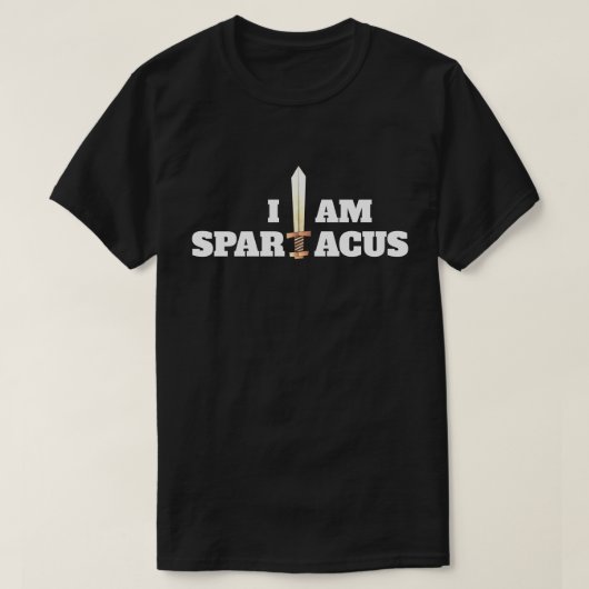 Leuk "Ik Ben Spartacus" met Zwaard T-shirt (Design voorkant)