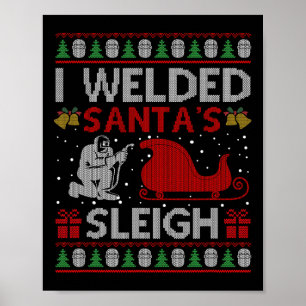 Leuk Ik Gelast Santa's Sleigh Gift Lelijke Lasser  Poster