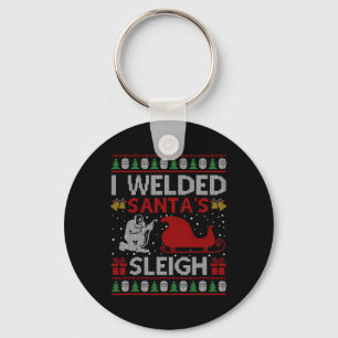 Leuk Ik Gelast Santa's Sleigh Gift Lelijke Lasser Sleutelhanger