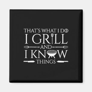 Leuk ik grill en weet dingen vleesliefhebber recue magneet