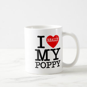 Leuk ik hart mijn papaver Ik hou van mijn papaver Koffiemok
