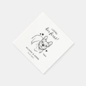 Leuk Ik hield van haar eerste Franse Bulldog bruil Servet (Hoek)