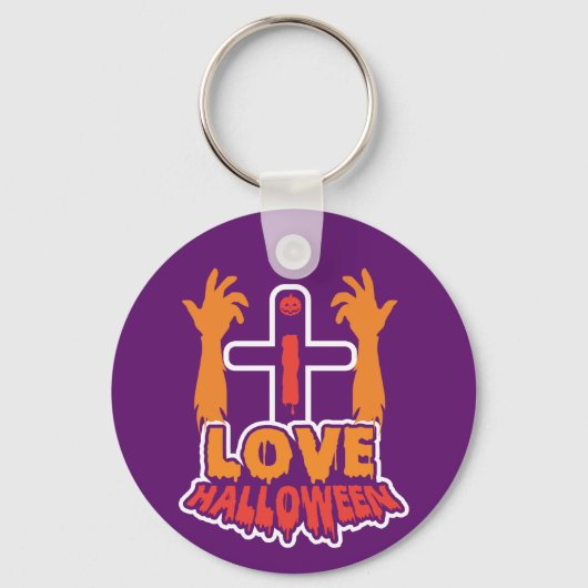 Leuk, ik hou van Halloween Sleutelhanger (Voorkant)