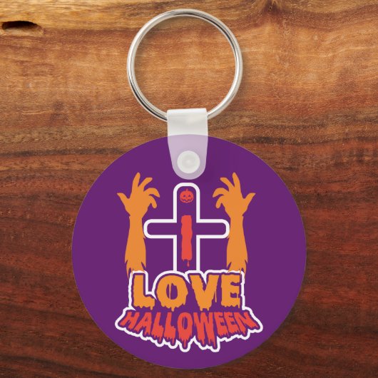 Leuk, ik hou van Halloween Sleutelhanger (Achterkant)