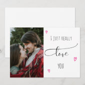 Leuk Ik hou van je Romantische Valentijn / jubileu Feestdagenkaart (Voorkant / Achterkant)