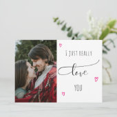 Leuk Ik hou van je Romantische Valentijn / jubileu Feestdagenkaart (Staand voorkant)