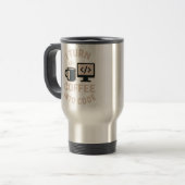Leuk Ik Verander Koffie In Code Reisbeker (Voorkant links)