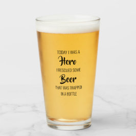 Leuk Ik Was Een Held Bier Glas