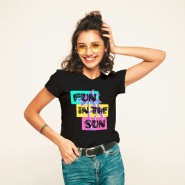 Leuk in de zon T-shirt – Kleurrijke zomer Palm Tre