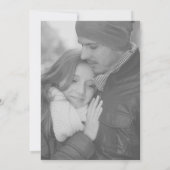 Leuk informeel krijgen hitched zwart-wit foto save the date (Achterkant)