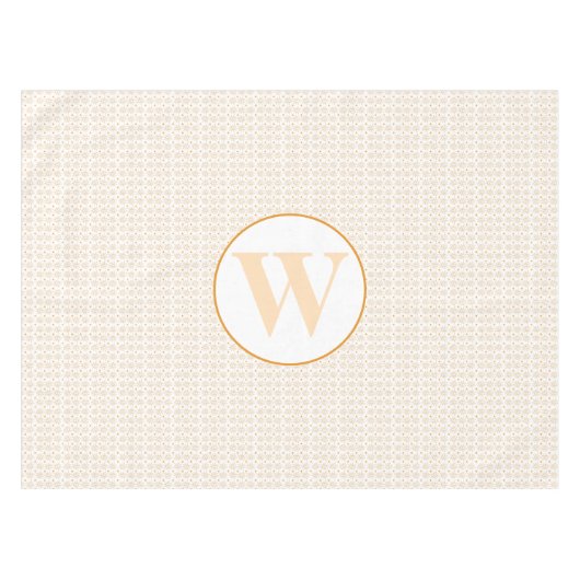 Leuk Initiaal Letter Monogram Hand Drawn Sun Tafelkleed (Voorkant (Horizontaal))