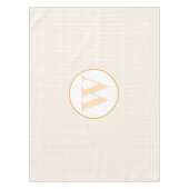 Leuk Initiaal Letter Monogram Hand Drawn Sun Tafelkleed (Voorkant)