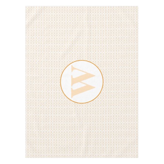 Leuk Initiaal Letter Monogram Hand Drawn Sun Tafelkleed (Voorkant)