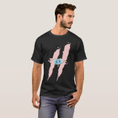 Leuk Initiaal Monogram Bloemen Alfabet Letters H T-shirt (Voorkant volledig)