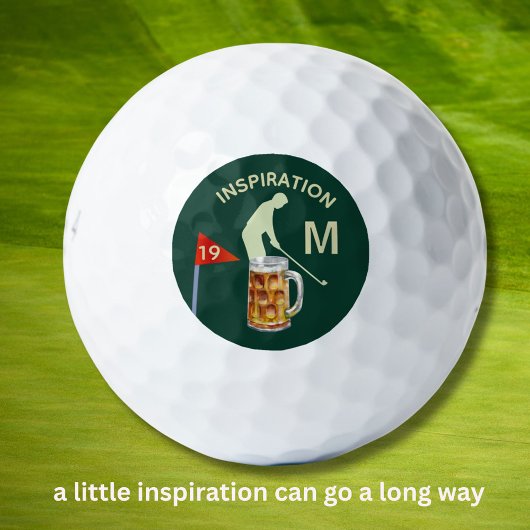 Leuk Inspirerend 19e Hole Bier Monogram Golfballen