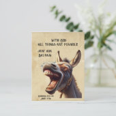 Leuk Inspirerend Bijbelcitaat Balam's Ezel Briefkaart (Staand voorkant)