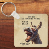 Leuk Inspirerend Bijbelcitaat Balam's Ezel Sleutelhanger (Voorkant)