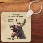 Leuk Inspirerend Bijbelcitaat Balam's Ezel Sleutelhanger (Achterkant)