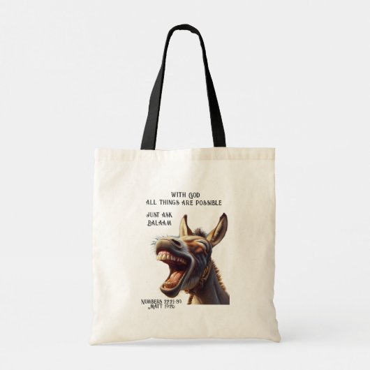 Leuk Inspirerend Bijbelcitaat Balam's Ezel Tote Bag (Achterkant)