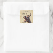 Leuk Inspirerend Bijbelcitaat Balam's Ezel Vierkante Sticker (Tas)