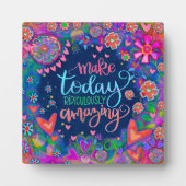 Leuk  Inspirerend Bloemen Verbazingwekkend Quote Fotoplaat (Voorkant)