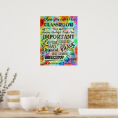 Leuk inspirerend leslokaal lerarenopleiding poster (Keuken)