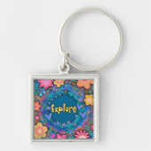  Leuk Inspirerend Ontdek Floral Sleutelhanger (Voorkant)