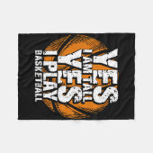 Leuk Ja Ik ben Lang Ik speel Bysketbyll Hoops Spel Fleece Deken (Voorkant (Horizontaal))