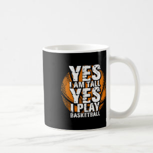 Leuk Ja Ik ben Lang Ik speel Bysketbyll Hoops Spel Koffiemok