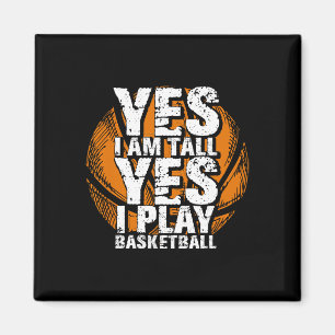 Leuk Ja Ik ben Lang Ik speel Bysketbyll Hoops Spel Magneet