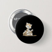 Leuk Japans Kitsune kostuum voor liefhebbers van k Ronde Button 5,7 Cm (Voorkant /achterkant)
