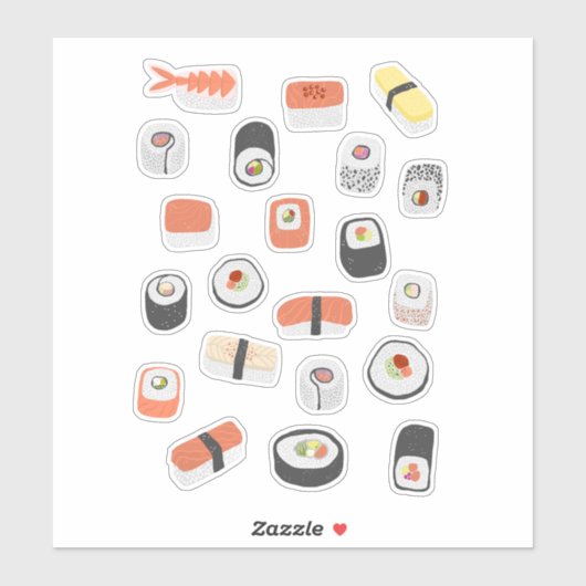 Leuk Japans Sushi Sticker (Vel)