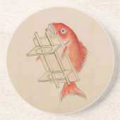 Leuk Japans Vis Yokai Zandsteen Onderzetter (Voorkant)