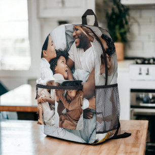 Leuk je fotocollage sjabloon 7 foto's bedrukte rugzak