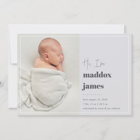 Leuk je te ontmoeten | Aankondiging moderne foto v (Voorkant)