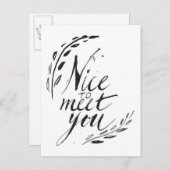 Leuk je te ontmoeten briefkaart (Voorkant / Achterkant)