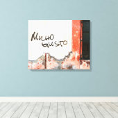 Leuk je te ontmoeten canvas afdruk (Insitu (Houten vloer))