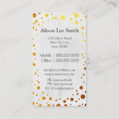 Leuk je te ontmoeten. Goud stip Visitekaartje (Achterkant)